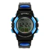 Montre sport pas chère multifonction noir bleue date chronomètre