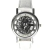 Montre squelette homme blanche