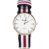 Montre tissu militaire Geneva tendance pas chère