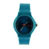 Montre trotteuse orange plastique bleu vert
