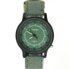 Montre verte homme originale bracelet résistant