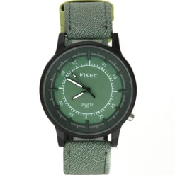 Montre verte homme originale bracelet résistant
