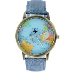 Montre voyage avion monde jean pas chère