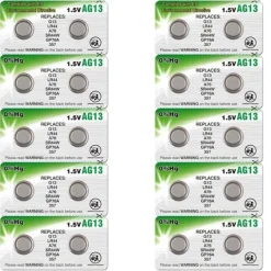 Pack de 20 Batteries de montre  AG13 1,5 V alcaline