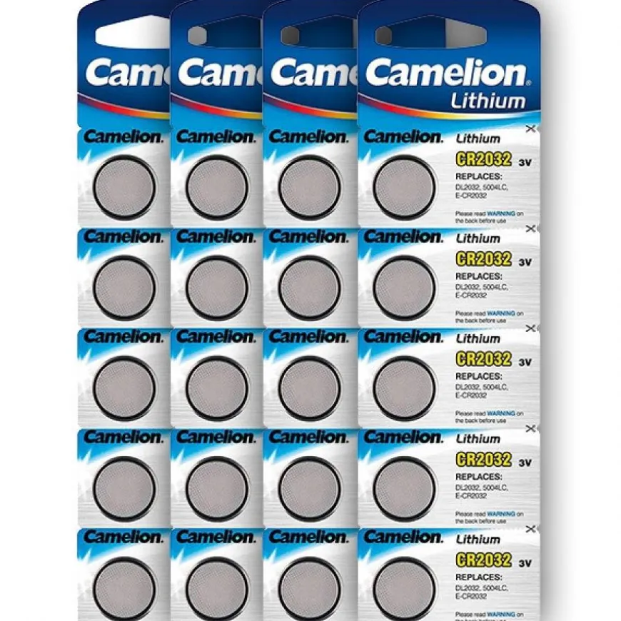 Pack de 20 Batteries 3 V CR2032 lithium de montre