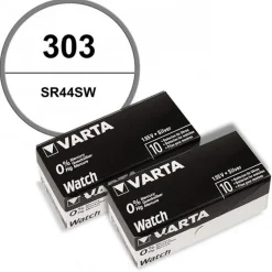 Pack de 20 Batteries 1.55 V 303 Varta alcaline montre