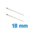 Pack de 2 goupilles acier pas cher pour montre métal bracelet 18 mm