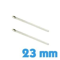 Pack de 2 goupilles pas cher acier de 23 mm bracelet montre métal