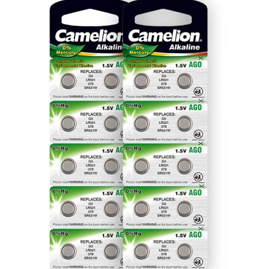 Pack de 20 Piles alcaline 1,5 V AG0 montre
