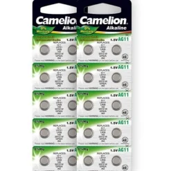 Pack de 20 Piles de montre AG11 1,5 V  alcaline