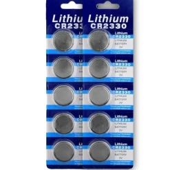 Pack de 10 Piles de montre  lithium 3 V CR2330