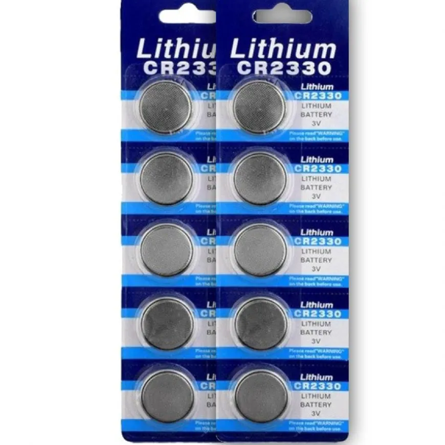 Pack de 10 Piles de montre lithium 3 V CR2330