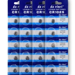 Pack de 20 Piles pour montre  lithium 3 V CR1025