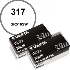 Pack de 20 Piles Varta 1,55 V 317 alcaline de montre