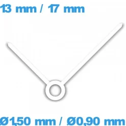 Paire d'aiguille  blanc (Ø1,50 mm / Ø0,90 mm) de mouvement