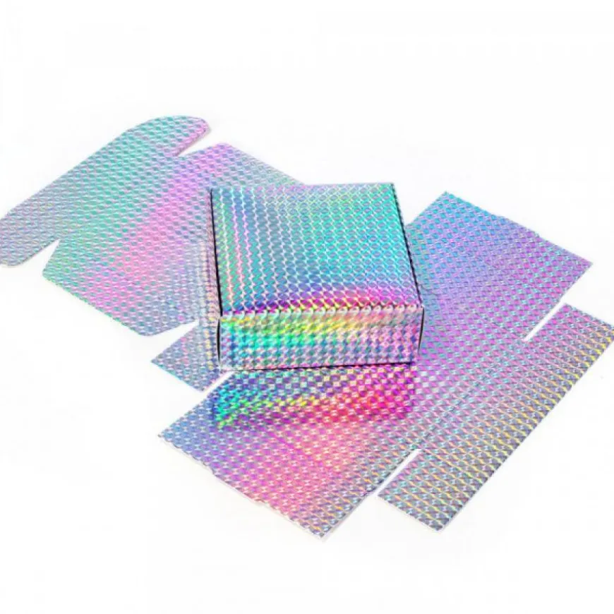 Paquet Cadeau Holographique en Carton - Petit Format