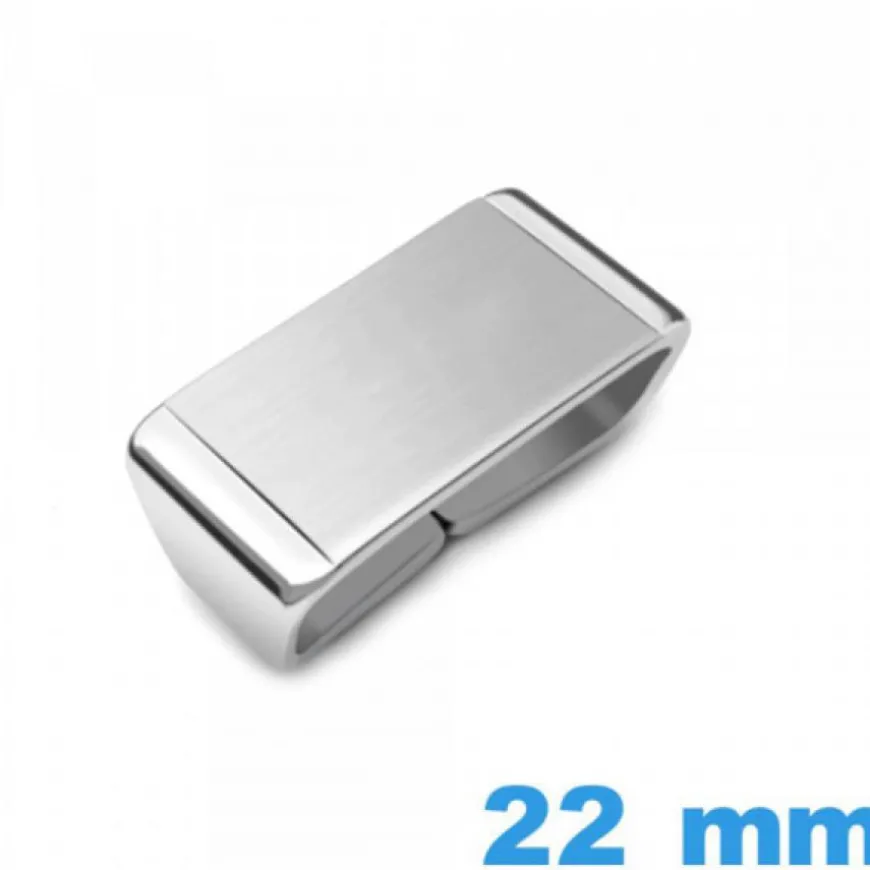 Passant bracelet Acier 22 mm - Argenté