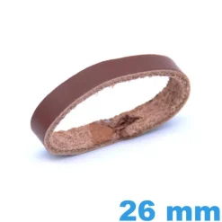 Passant Bracelet Montre 26 mm - Vrai Cuir Marron
