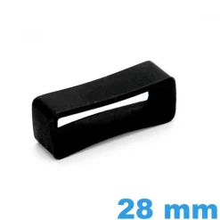 Passant Bracelet Montre Silicone Noir 28 mm