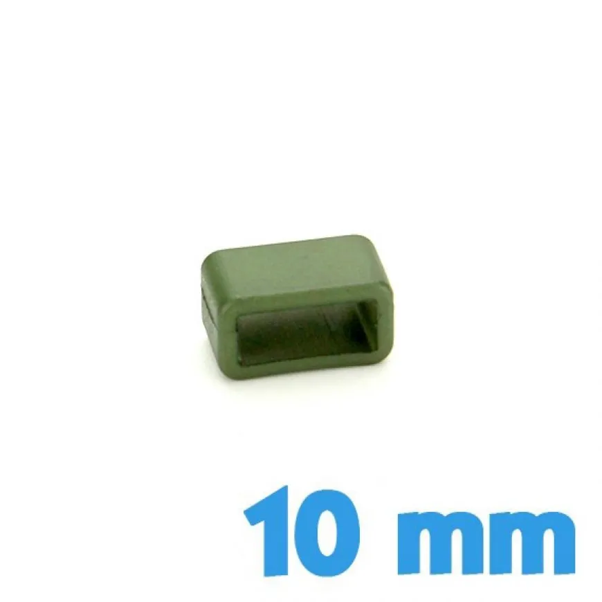 Passant bracelet Plastique 10 mm - Vert kaki