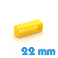 Passant bracelet Silicone 22 mm  - Jaune