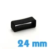 Passant bracelet Silicone Noir 24 mm