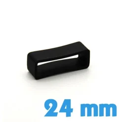 Passant bracelet Silicone Noir 24 mm