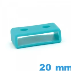Passant  Casio Silicone Bleu turquoise 20 mm pour bracelet pas cher