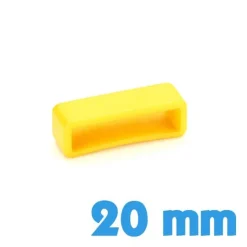 Passant de bracelet Plastique Jaune 20 mm pas cher