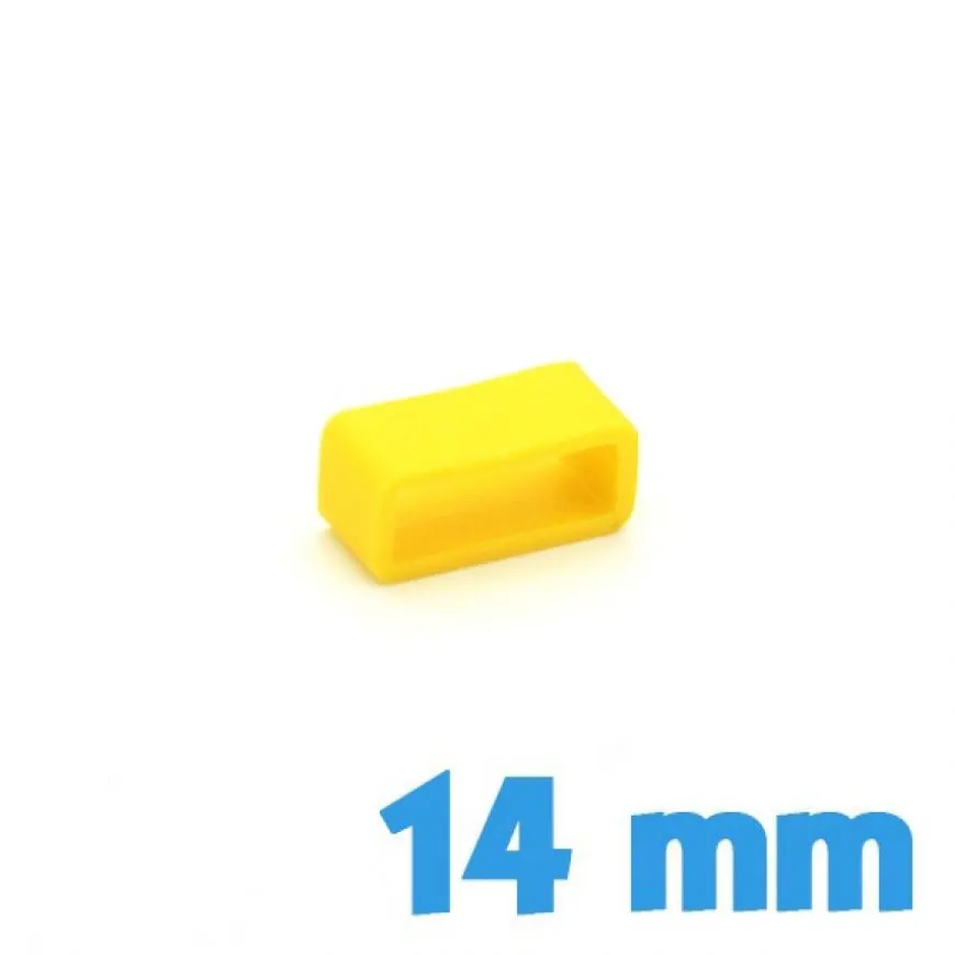 Passant pour bracelet Silicone Jaune 14 mm