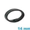 Passant pour Montre Cuir Véritable Noir 14 mm