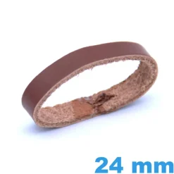 Passant pour Montre Cuir Véritable 24 mm pas cher Marron