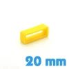 Passant Silicone Jaune 20 mm pour montre