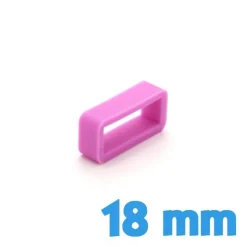 Passant Silicone Rose 18 mm pour bracelet