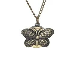 Pendentif montre collier papillon