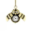 Pendentif montre pas cher Hibou vintage ouverture ailes