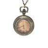 Pendentif montre vintage chaine dorée 80 cm