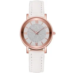 Petite montre blanche femme pas chère chiffres romains