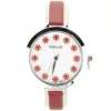Petite montre mignonne fleur bracelet rouge