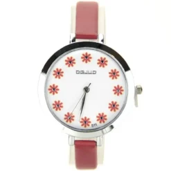 Petite montre mignonne fleur bracelet rouge