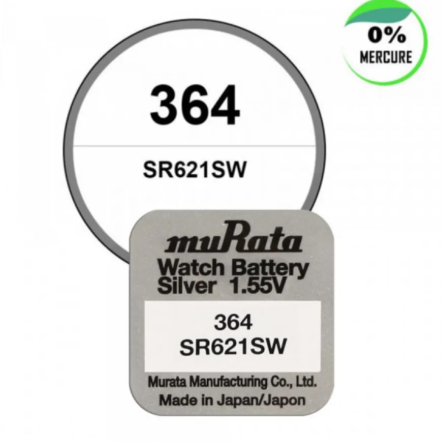 Pile Bouton Murata Sony 364 pour Montre à l'unité