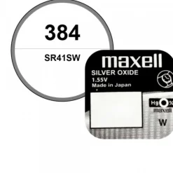 Pile de montre Maxell 1,55 V 384 oxyde d'argent