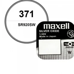 Pile de montre oxyde d'argent 1,55 V Maxell 371