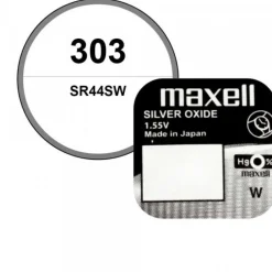Pile Maxell 303 1,55 V oxyde d'argent pour montre