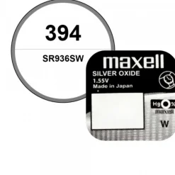 Pile pour montre oxyde d'argent 1,55 V 394 Maxell