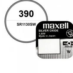 Pile pour montre 1,55 V 390 Maxell oxyde d'argent
