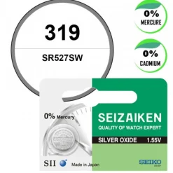 Pile pour montre 1,55 V 319 oxyde d'argent Seizaiken (Seiko)