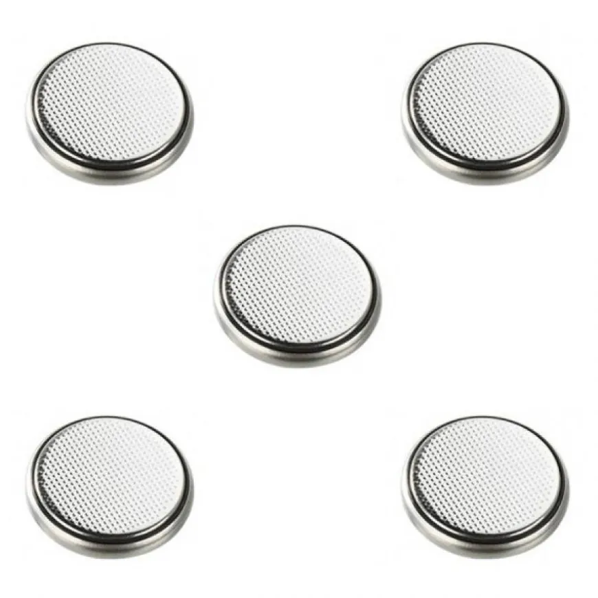 5 Piles lithium 3 V CR1632 pour montre