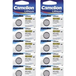10 Piles  lithium 3 V CR1620 pour montre