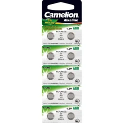 10 Piles pour montre  1,5 V AG0 alcaline